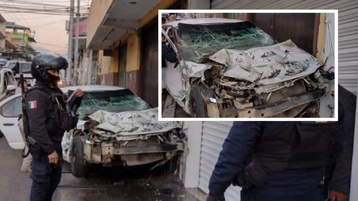 Amanece Xalapa con un fuerte choque en calle Poeta, del centro