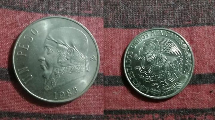 Así luce moneda de 1 peso que cuesta 300 mil pesos en internet