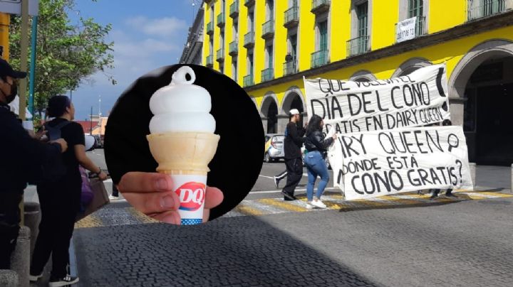 En Xalapa, clientes de Dairy Queen cierran calle. Exigen regreso de Cono Gratis