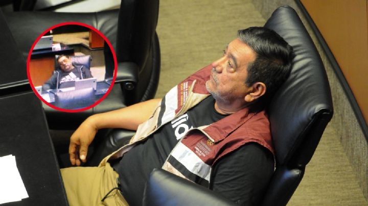 Félix Salgado Macedonio duerme en sesión del Senado