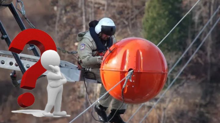 ¿Has visto estas esferas rojas en los cables de alta tensión?