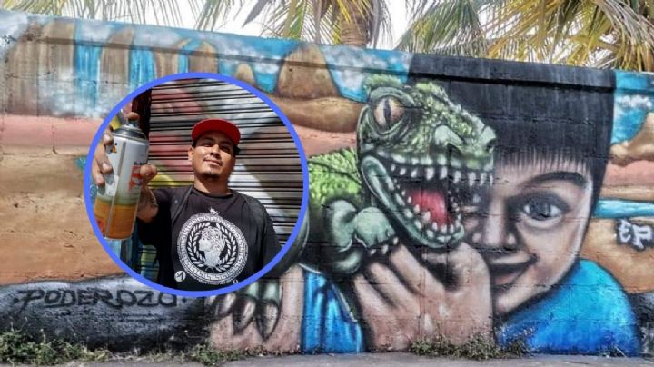 Miguel: grafitero en Veracruz que embellece bardas abandonadas