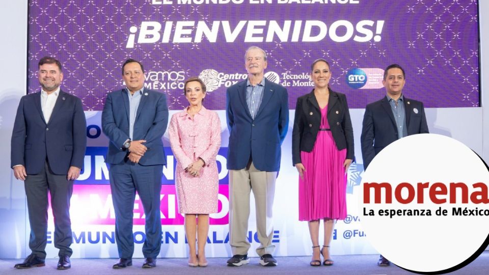 Vicente Fox Quesada acudió junto con Martha Sahagún al Tercer Foro Sumando Más por México 'El mundo en balance'.