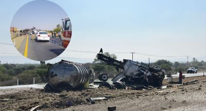 Vuelca pipa con combustible; muere el conductor