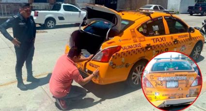 Taxista de Oaxaca es obligado a quitar calcomanías que promovía violencia contra las mujeres