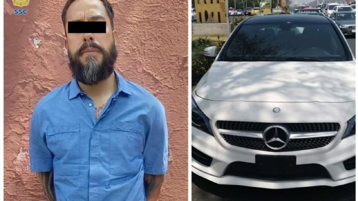 Usaba placa de "policía" y viajaba en Mercedes Benz; lo detienen en la CDMX