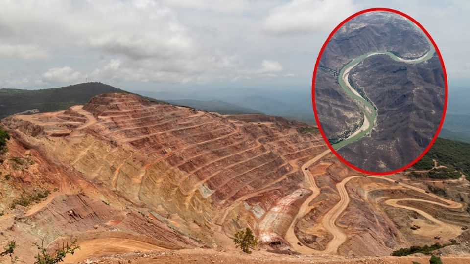 El cerro se puede ver como esta carcomido, esto por la explotación minera de Equinox Gold