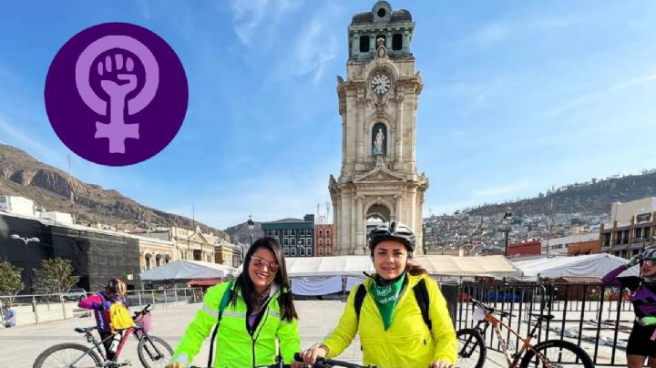 “Tranquila mamá, hoy no ruedo sola”: ciclistas toman calles de Pachuca, previo al 8M