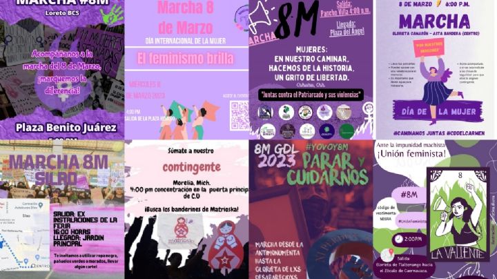 Marcha 8M: De norte a sur, estas son todas las marchas feministas en los estados del país