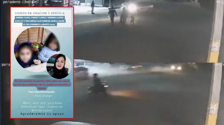 Conductor arrolla a dos niños y su madre en Hermosillo; se dio a la fuga | VIDEO