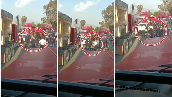 VIDEO: Policías de Ixtapaluca golpean a elemento de la Guardia Nacional en la México-Puebla