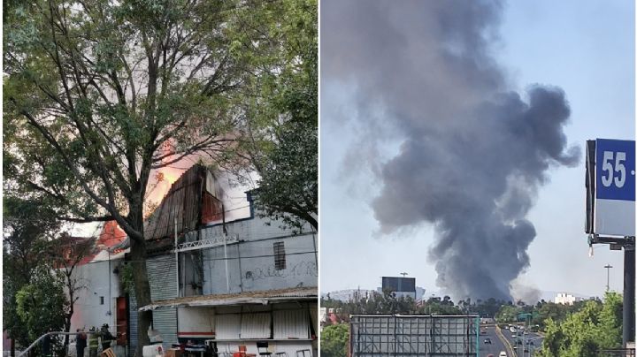 VIDEO: Intenso incendio en fábrica en la alcaldía Azcapotzalco; humo se ve a kilómetros