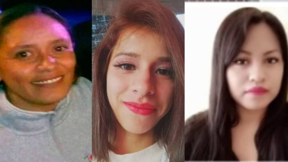 Claudia, Abril y Joseline, víctimas de feminicidio.