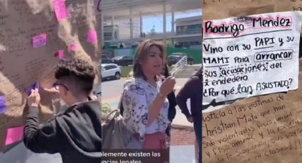 Exhiben a joven en tendedero feminista; quita su nombre y amenaza con demanda | VIDEO