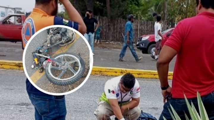 Trailero atropella y mata a motociclista en Cuitláhuac, Veracruz