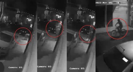 VIDEO muestra cómo ladrones tiran zaguán para robarse una bici, en la Reforma