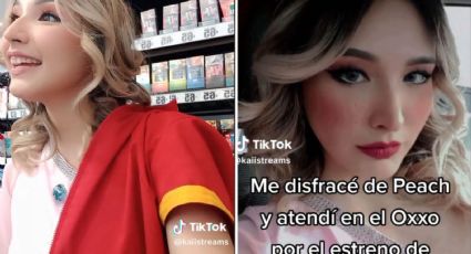 VIDEO TIKTOK: Cajera del Oxxo se disfraza de Peach y la confunden con María Magdalena