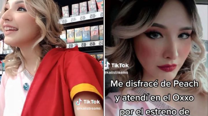 VIDEO TIKTOK: Cajera del Oxxo se disfraza de Peach y la confunden con María Magdalena