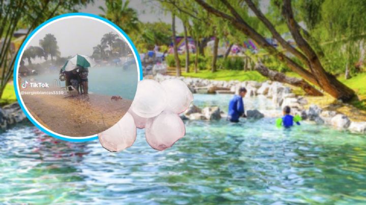 Tanto esperar las vacaciones para visitar un BALNEARIO de Hidalgo y graniza | VIDEO