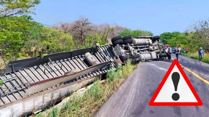 Fuerte accidente de tráiler en Palma Sola, Veracruz deja 7 heridos