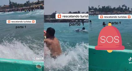 Video | Así rescataron a turistas en playas de Tecolutla, Veracruz