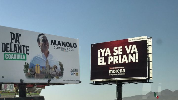Inundan espectaculares de candidatos las avenidas de Saltillo