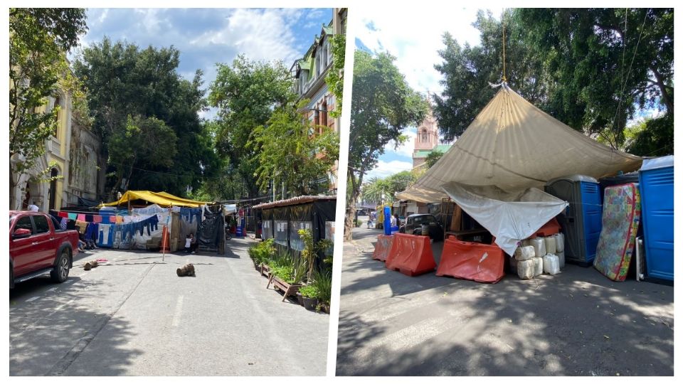 Campamento irregular en la colonia Juárez