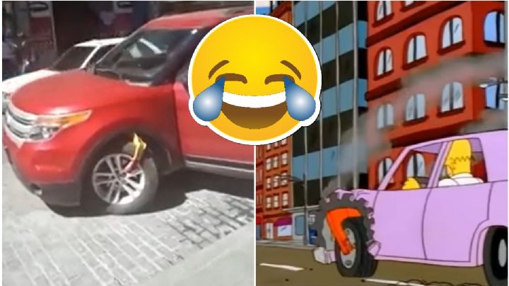 Recuerdas la divertida escena que pachuqueña imitó de “Los Simpson” en los parquímetros | VIDEO