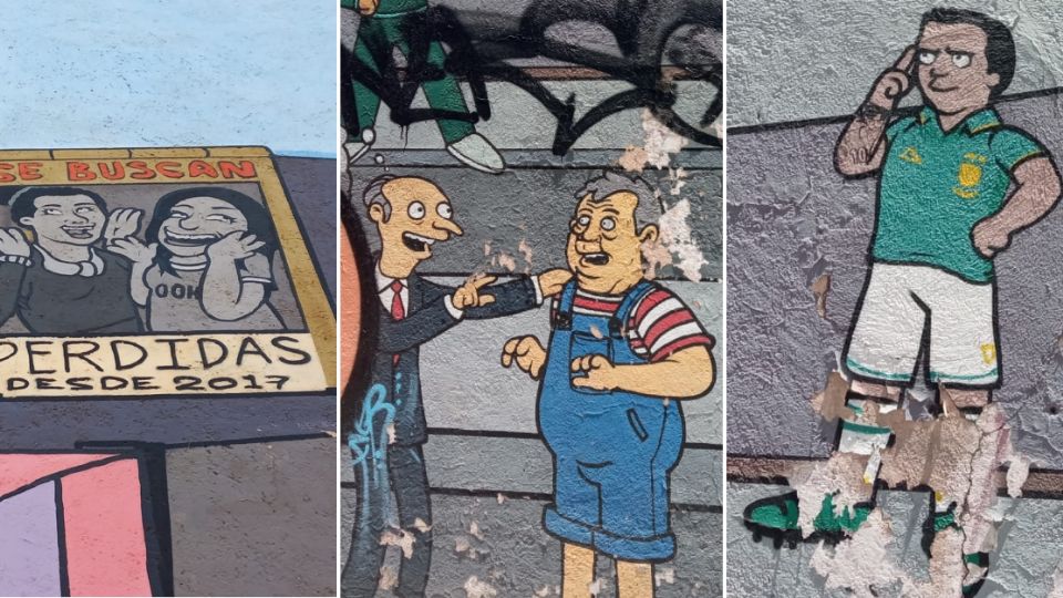 Aunque se encuentra descuidado, el mural todavía atrae a muchas personas.