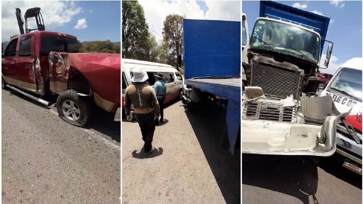 Chofer a exceso de velocidad CHOCA a combi en la Pachuca-Tulancingo, CULPA a otros | VIDEO