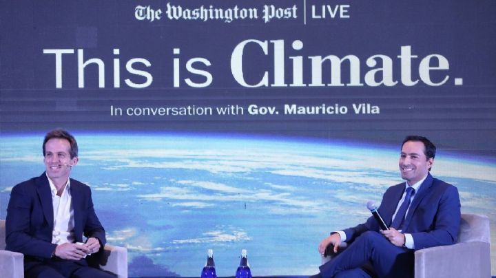 Foro The Washington Post: Mauricio Vila señala que ya se nota el cambio climático en Yucatán