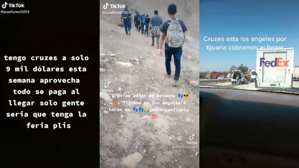 Portadas de video donde ofertan cruces a Estados Unidos