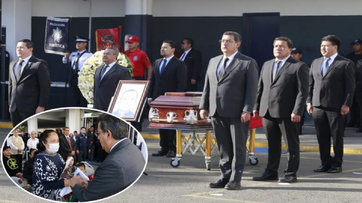 Encabeza Gobernador de Puebla homenaje a policía estatal caído en cumplimiento de su deber
