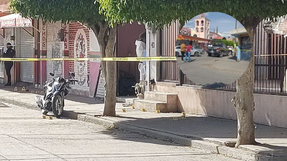 Una gran cantidad de casquillos quedaron regados afuera del local, junto al templo de la colonia.