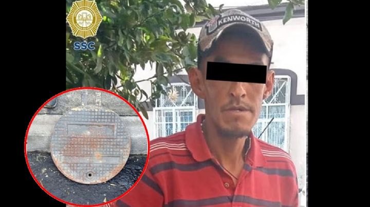 Robo de coladeras: Detienen a sujeto en la alcaldía Cuauhtémoc