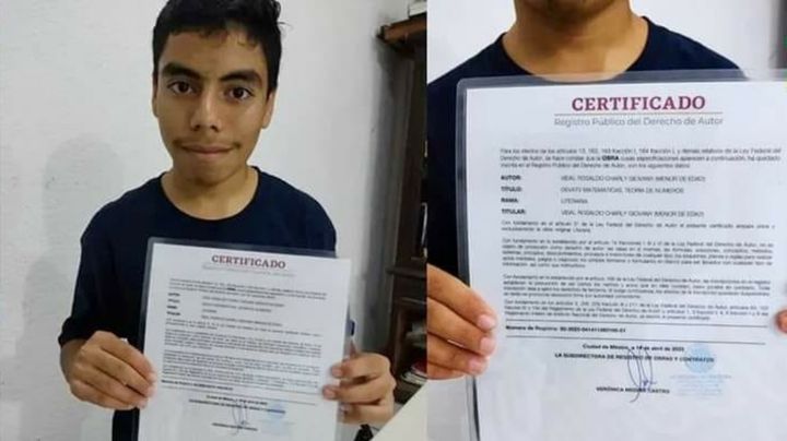 Niño Genio: Charly Giovany, de 13 años, escribe libro de matemáticas con fórmulas propias