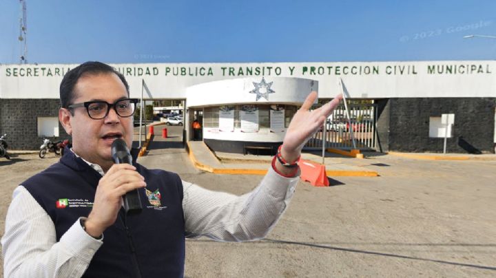 Sujetos hacen destrozos y agreden a agente en cuartel policiaco de Pachuca