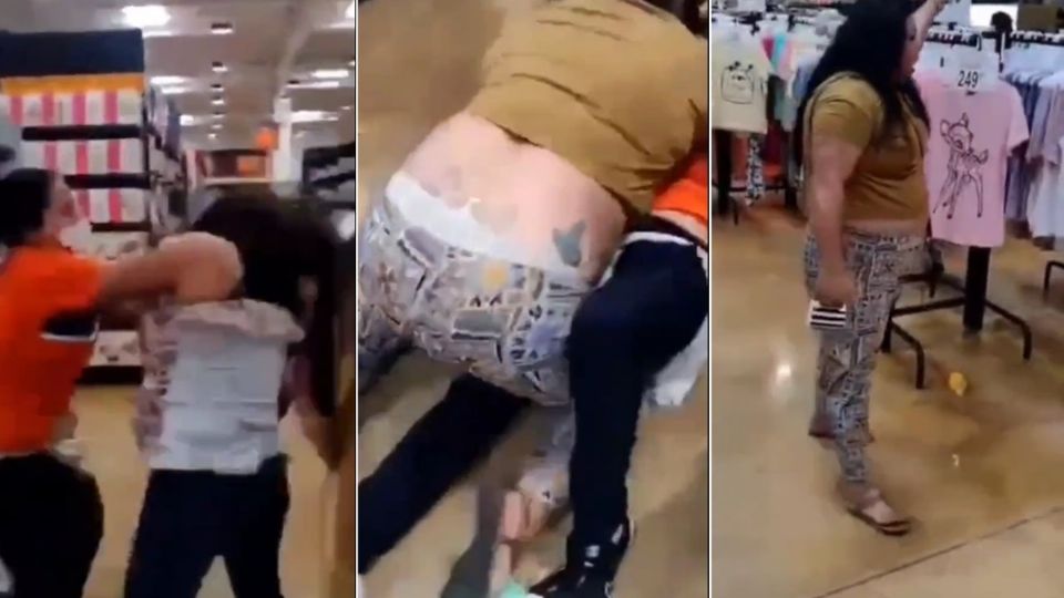 Un video que circula en redes sociales muestra una pelea entre un par de farderas y empleadas de un supermercado en la ciudad de Cancún, Quintana Roo