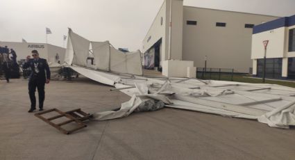 Colapsa carpa en Base Aérea de Santa Lucia y lesiona a 10 personas