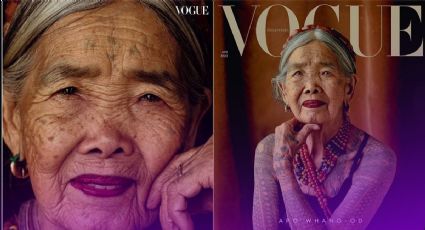 María Oggay, la tatuadora más longeva del mundo que posa en la portada de Vogue