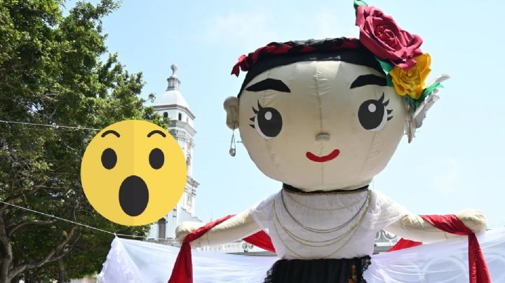 Jarocha gigante del zócalo de Veracruz ya tiene nombre