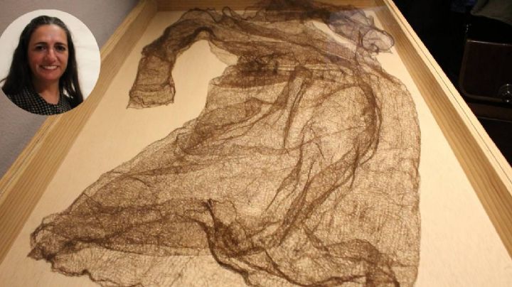 Artista crea obras de arte con su cabello