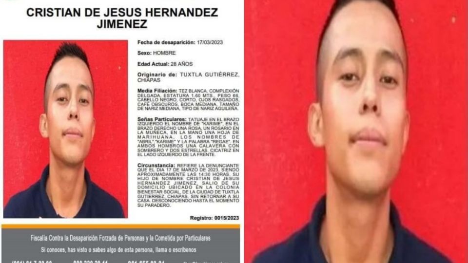 El padre de familia fue arrestado por una falta administrativa el 17 de marzo y llevado a un centro de detención en Tuxtla Gutiérrez; hasta la fecha no se sabe nada de él