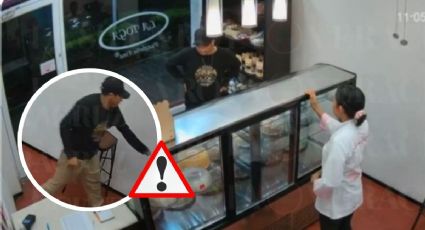 Video | Se hace pasar por cliente y asalta pastelería en Xalapa