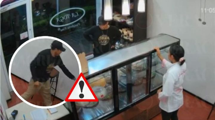 Video | Se hace pasar por cliente y asalta pastelería en Xalapa