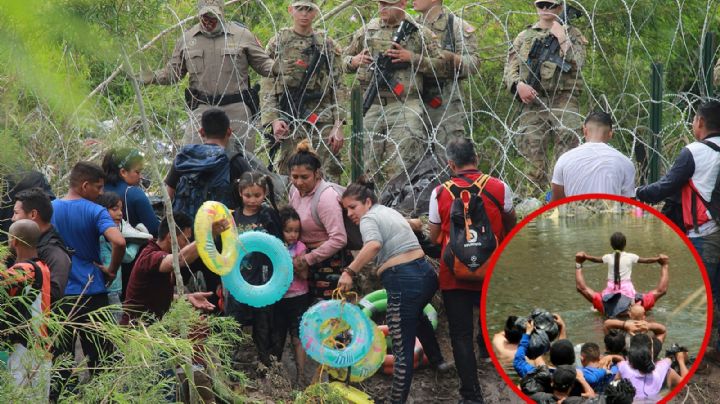 “Vamos a ir para adelante, que sea lo que Dios quiera”: Migrantes se lanzan al Río Bravo