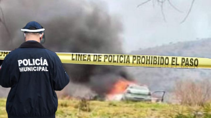 Encajuelan a hombre y le prenden fuego al auto en municipio de Hidalgo