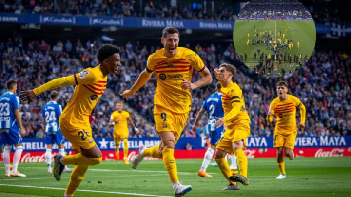 Barcelona campeón, su festejo fue opacado por ultras del Espanyol que intentaron agredir a jugadores
