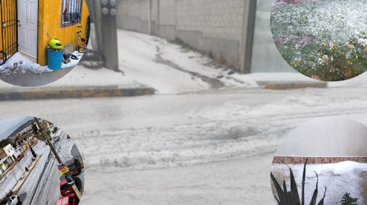Granizada tapiza de hielo la Zona Metropolitana de Pachuca; aquí las fotos