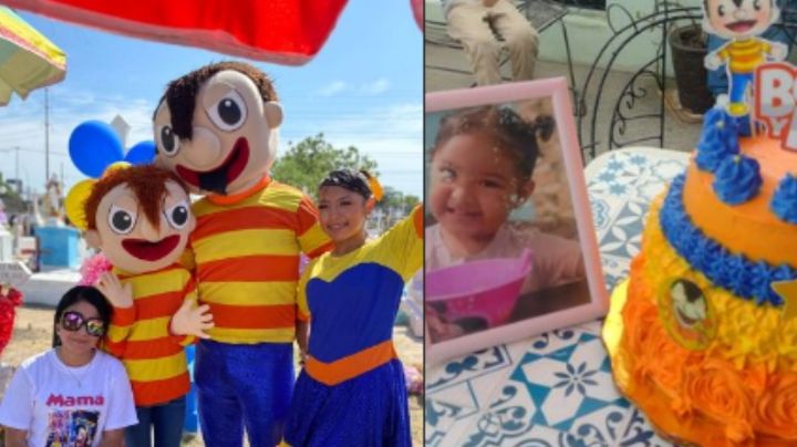 Madre contrata botargas para fiesta de su hija.... en el panteón; Bely y Beto dan función completa